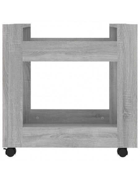 Carrello Scrivania Grigio Sonoma 60x45x60 cm Legno Multistrato