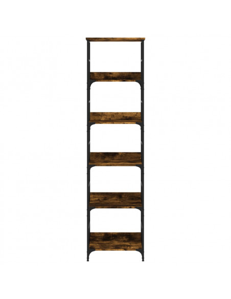 Libreria Rovere Fumo 50x33x188,5 cm in Legno Multistrato