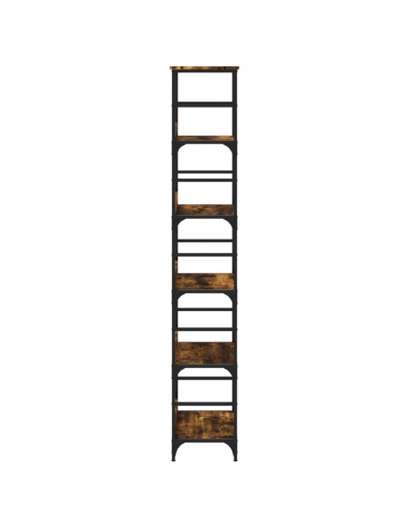Libreria Rovere Fumo 50x33x188,5 cm in Legno Multistrato