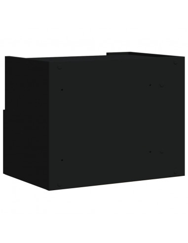 Comodini a Muro 2 pz Nero 45x30x35 cm