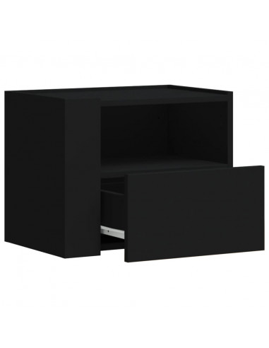 Comodini a Muro 2 pz Nero 45x30x35 cm