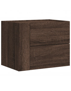 Comodino a Muro Rovere Marrone 45x30x35 cm 2