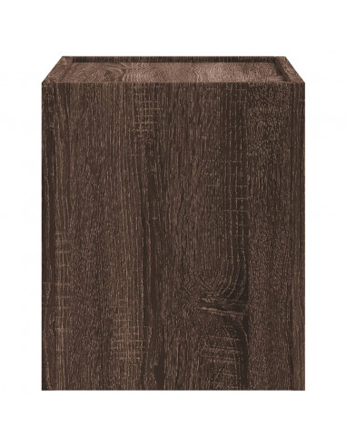 Comodino a Muro Rovere Marrone 45x30x35 cm