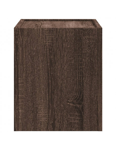Comodino a Muro Rovere Marrone 45x30x35 cm