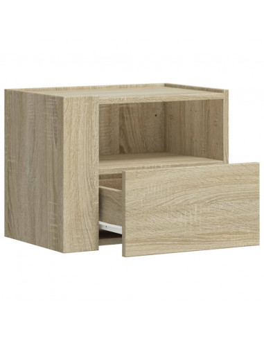 Comodini a Muro 2 pz Rovere Sonoma 45x30x35 cm