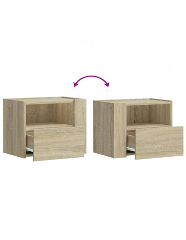 Comodini a Muro 2 pz Rovere Sonoma 45x30x35 cm