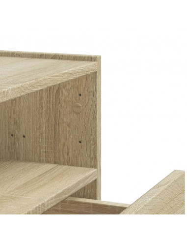 Comodini a Muro 2 pz Rovere Sonoma 45x30x35 cm