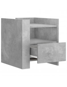 Comodino Grigio Cemento 45x50x50 cm in Truciolato 2