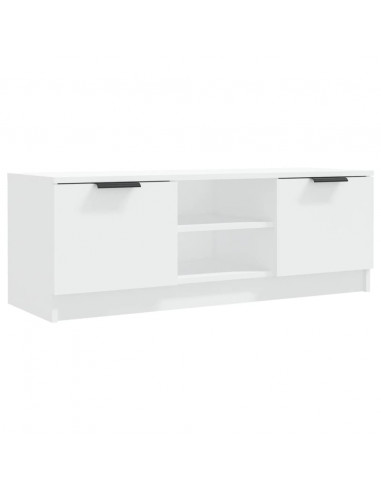 Mobile Porta TV Bianco 102x35x36,5 cm in Legno Multistrato