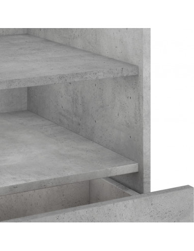 Comodino Grigio Cemento 45x50x50 cm in Truciolato