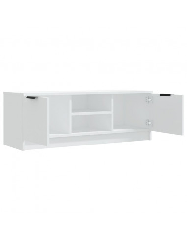 Mobile Porta TV Bianco 102x35x36,5 cm in Legno Multistrato