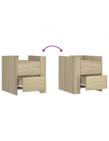 Comodino Rovere Sonoma 45x50x50 cm in Legno Multistrato