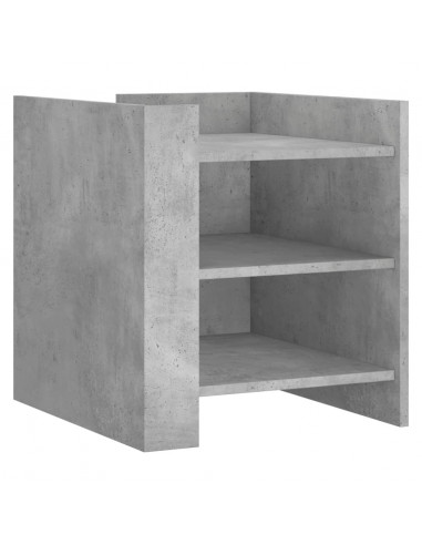 Comodino Grigio Cemento 45x50x50 cm in Truciolato