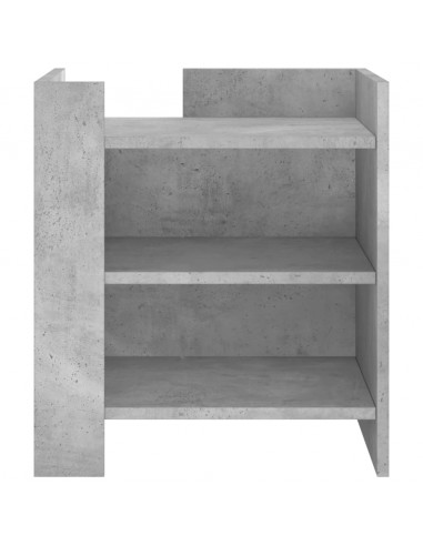 Comodino Grigio Cemento 45x50x50 cm in Truciolato