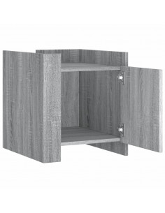 Comodino Grigio Sonoma 45x50x50 cm in Truciolato 2