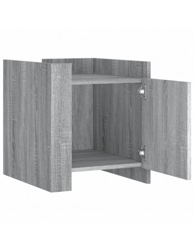 Comodino Grigio Sonoma 45x50x50 cm in Truciolato