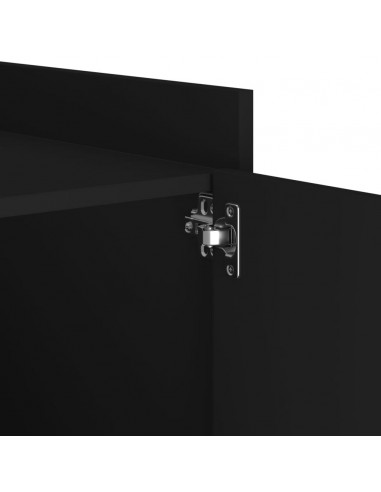 Comodino Nero 45x50x50 cm in Legno Multistrato