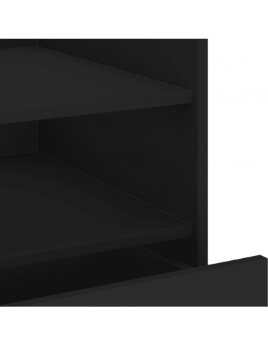 Comodino Nero 45x50x50 cm in Truciolato