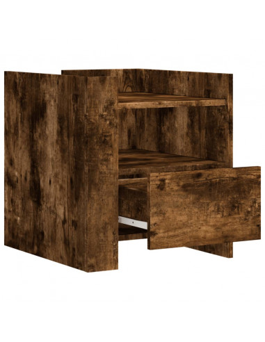 Comodino Rovere Fumo 45x50x50 cm in Truciolato
