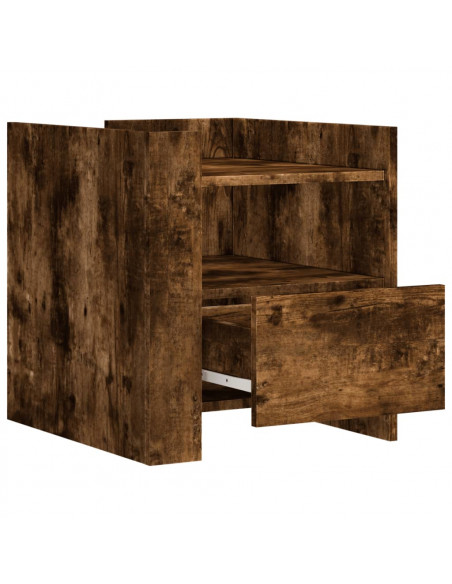 Comodino Rovere Fumo 45x50x50 cm in Truciolato