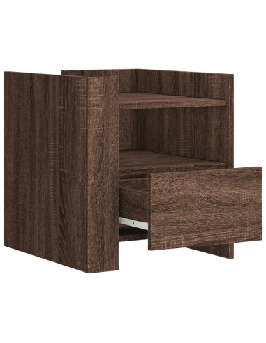 Comodino Rovere Marrone 45x50x50 cm in Truciolato