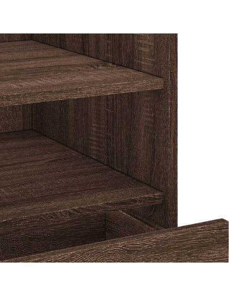Comodino Rovere Marrone 45x50x50 cm in Truciolato