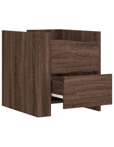 Comodino Rovere Marrone 45x50x50 cm in Truciolato