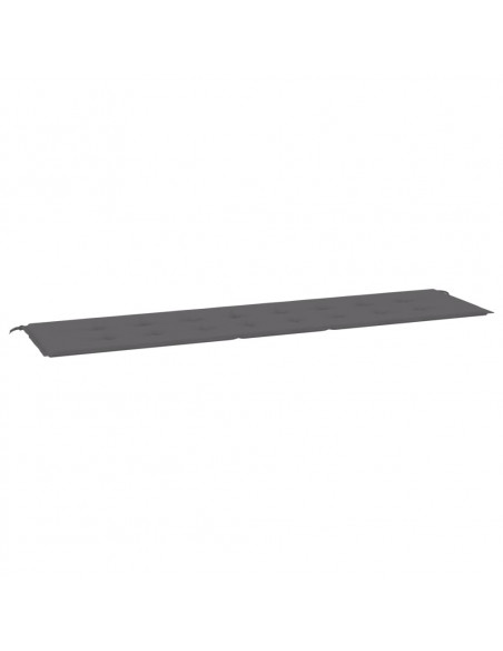 Cuscino per Panca Antracite 200x50x3 cm in Tessuto Oxford