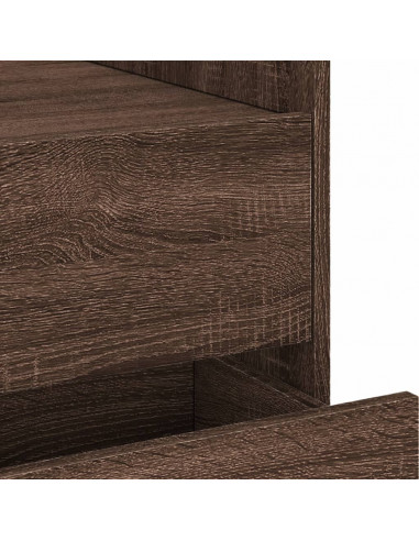 Comodino Rovere Marrone 45x50x50 cm in Truciolato
