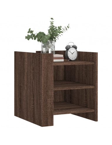 Comodino Rovere Marrone 45x50x50 cm in Truciolato