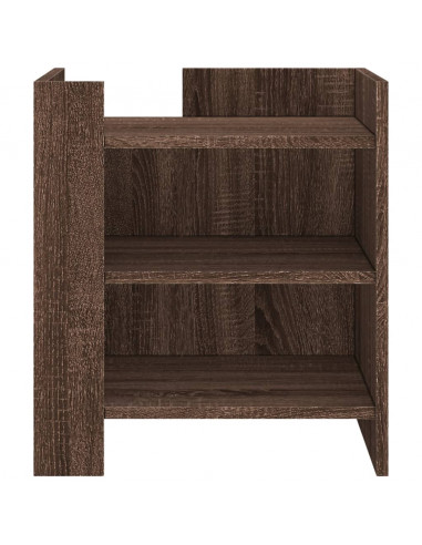 Comodino Rovere Marrone 45x50x50 cm in Truciolato