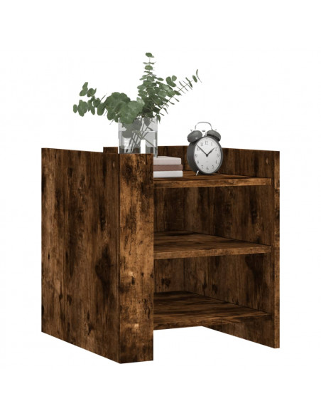 Comodino Rovere Fumo 45x50x50 cm in Truciolato