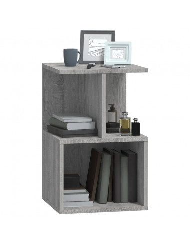 Comodini 2 pz Grigio Sonoma 35x35x55 cm in Legno Multistrato