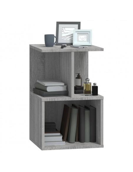 Comodini 2 pz Grigio Sonoma 35x35x55 cm in Legno Multistrato