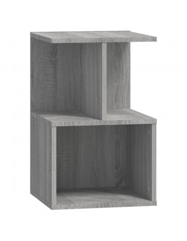 Comodini 2 pz Grigio Sonoma 35x35x55 cm in Legno Multistrato