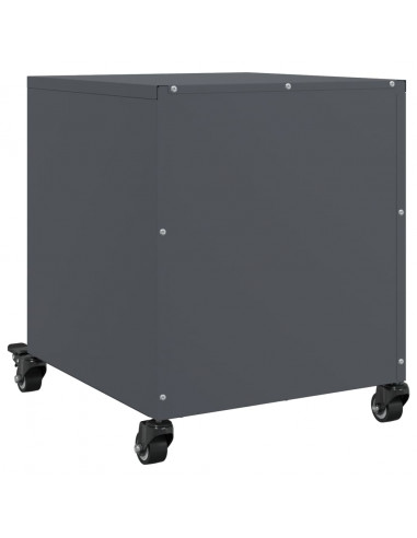 Comodino Antracite 36x39x43,5 cm in Acciaio