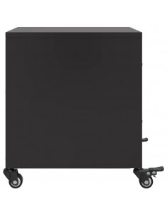 Comodino Nero 36x39x43,5 cm in Acciaio 2