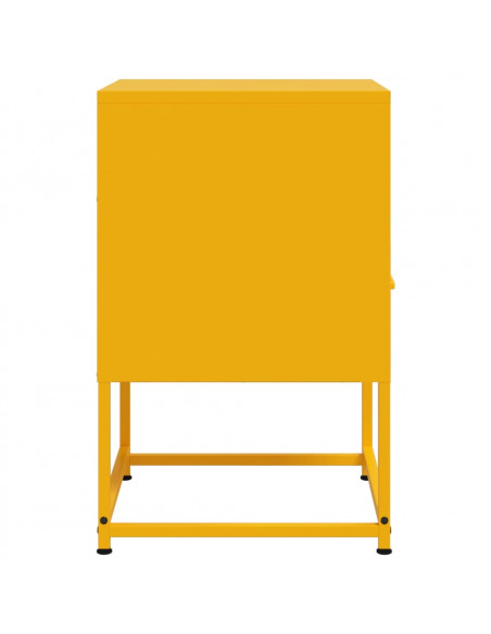 Comodino Giallo Senape 36x39x60,5 cm in Acciaio