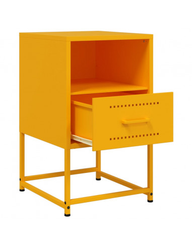 Comodino Giallo Senape 36x39x60,5 cm in Acciaio