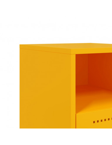 Comodino Giallo Senape 36x39x60,5 cm in Acciaio