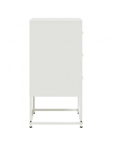 Comodino Bianco 36x39x78 cm in Acciaio