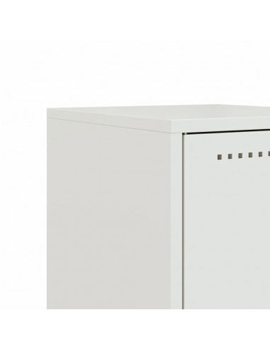 Comodino Bianco 36x39x78 cm in Acciaio