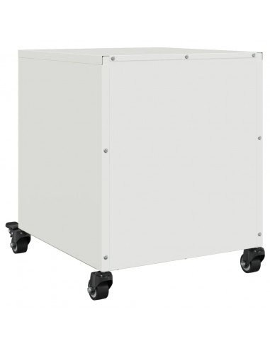 Comodini 2 pz Bianchi 36x39x43,5 cm in Acciaio