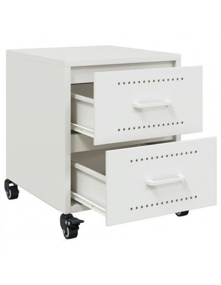 Comodini 2 pz Bianchi 36x39x43,5 cm in Acciaio
