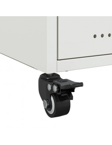 Comodini 2 pz Bianchi 36x39x43,5 cm in Acciaio