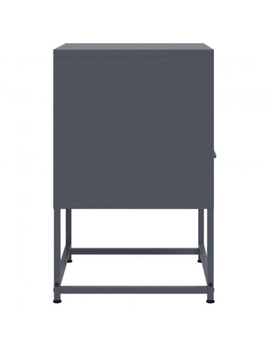 Comodini 2 pz Antracite 36x39x60,5 cm in Acciaio