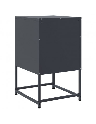 Comodini 2 pz Antracite 36x39x60,5 cm in Acciaio