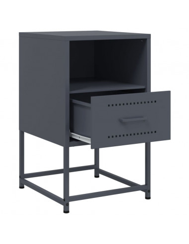 Comodini 2 pz Antracite 36x39x60,5 cm in Acciaio