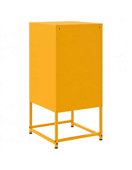 Comodino Giallo Senape 36x39x78 cm in Acciaio