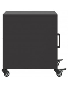 Comodini 2 pz Neri 36x39x43,5 cm in Acciaio 2